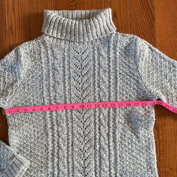 🍁Lands’ End beautiful womens medium grey very soft sweater turtleneck. - Picture 12 of 14
